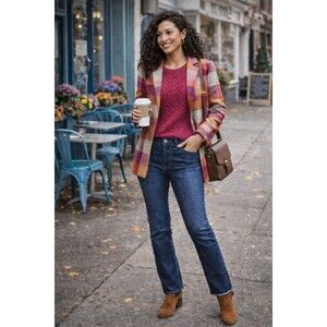 Kut From The Kloth Catherine Boyfriend Jeans Women's Size 6 Distressed Dark Wash